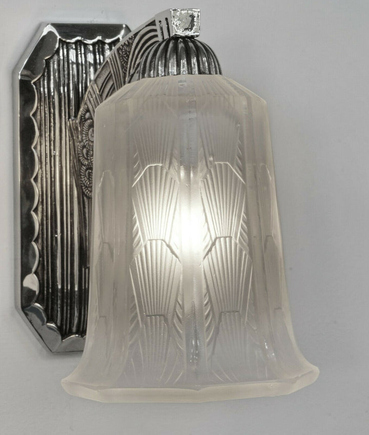 HETTIER & VINCENT : pair of French 1930 art deco wall sconces ..... lamp France