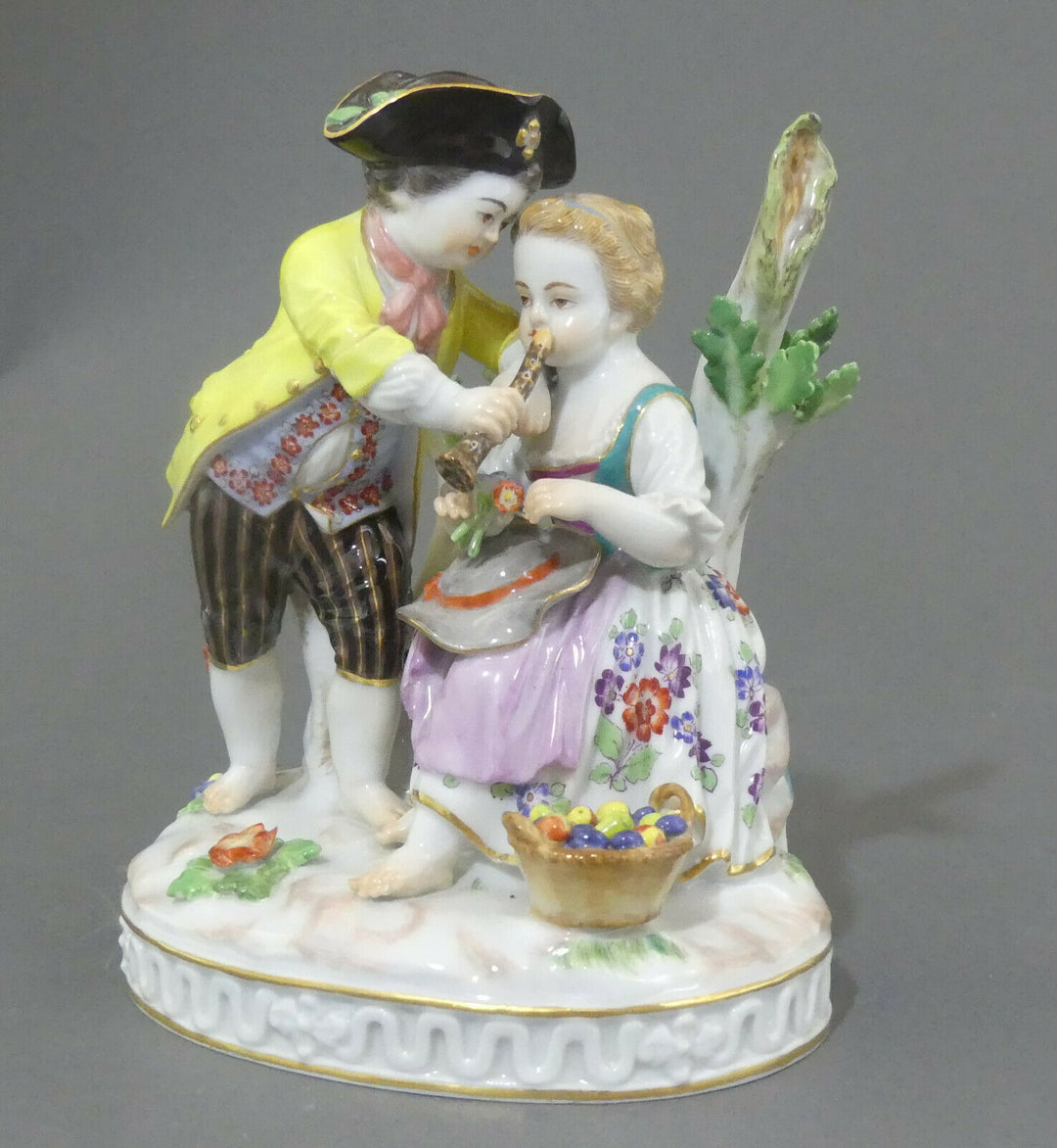 ⚔ Meissen eNP 6.635,-€ Figur 61012 Paar Winzerkinder Serie Gärtner + Winzer TOP