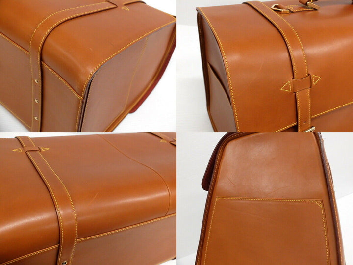 AUTH LOUIS VUITTON SPO Boston Bag Travel Case Hand Bag Shoulder Caramel Nomade