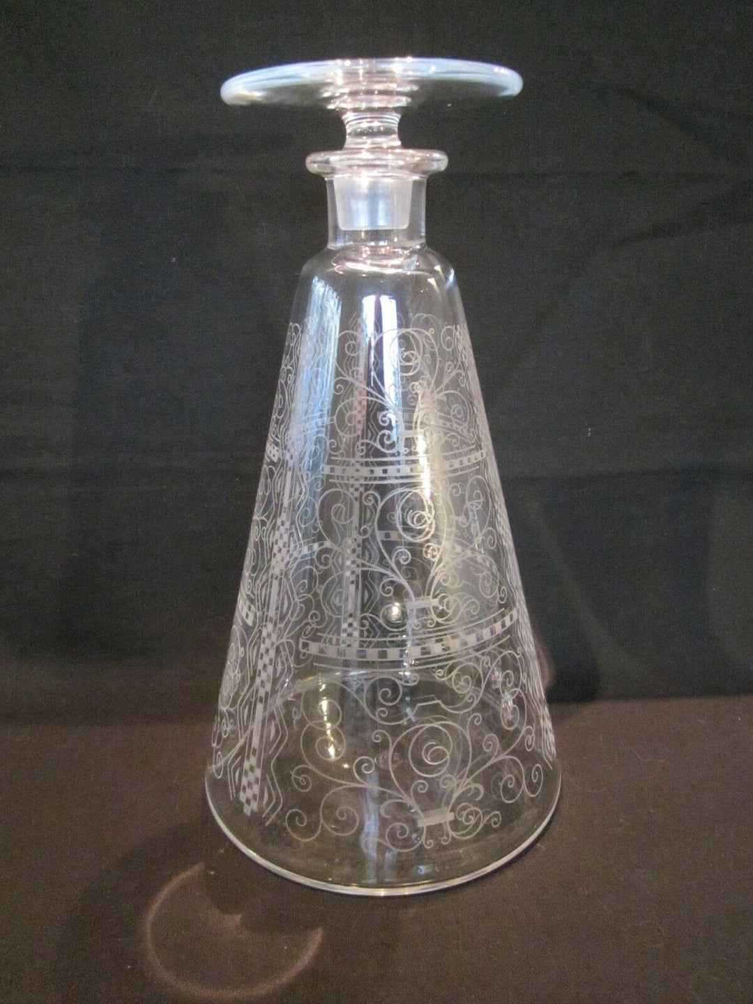 Baccarat Karaffe mit 2 Gläser das Set ist signiert