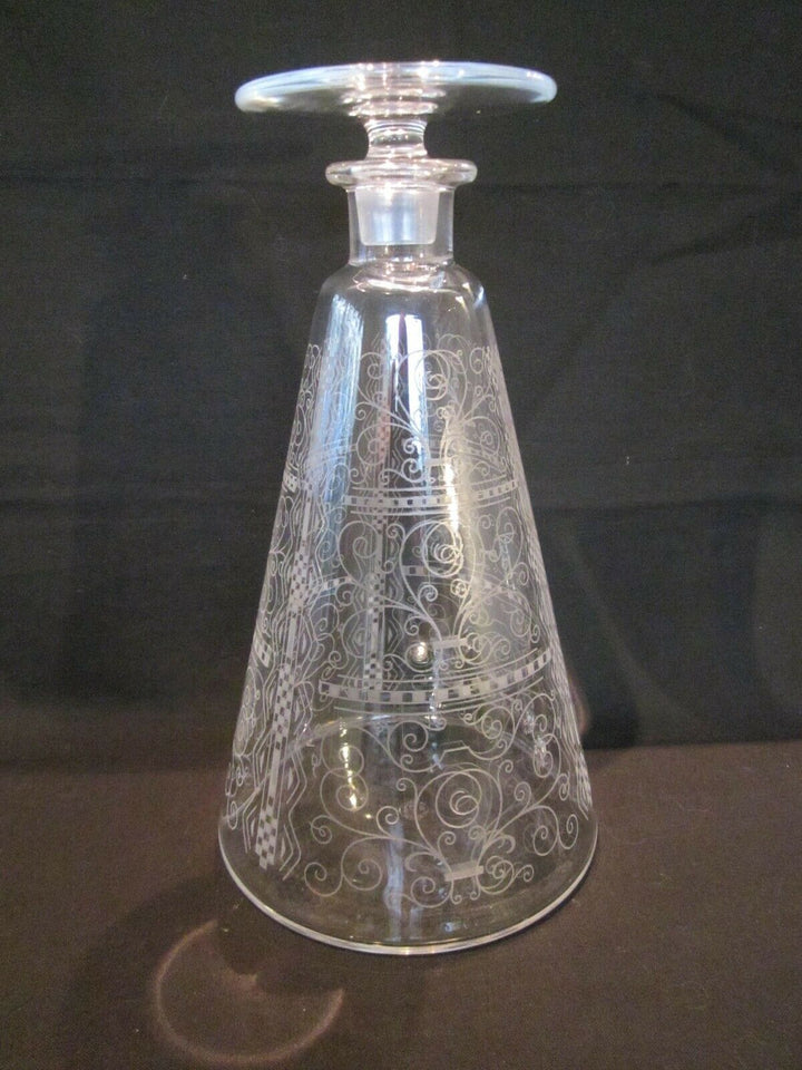 Baccarat Karaffe mit 2 Gläser das Set ist signiert