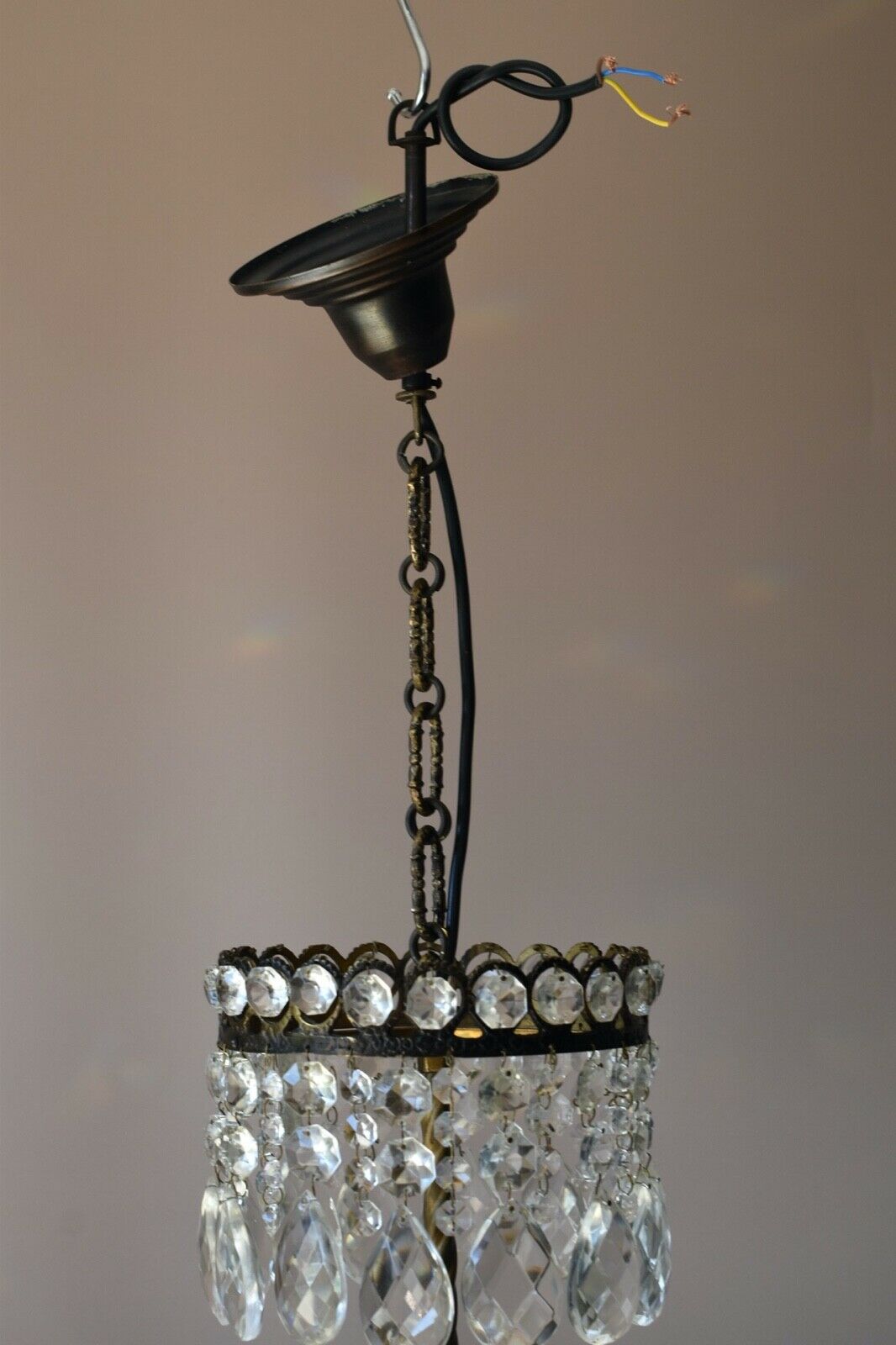 Empire Vintage Crystal Chandelier, Antique Style Lighting, French Lighting lamp