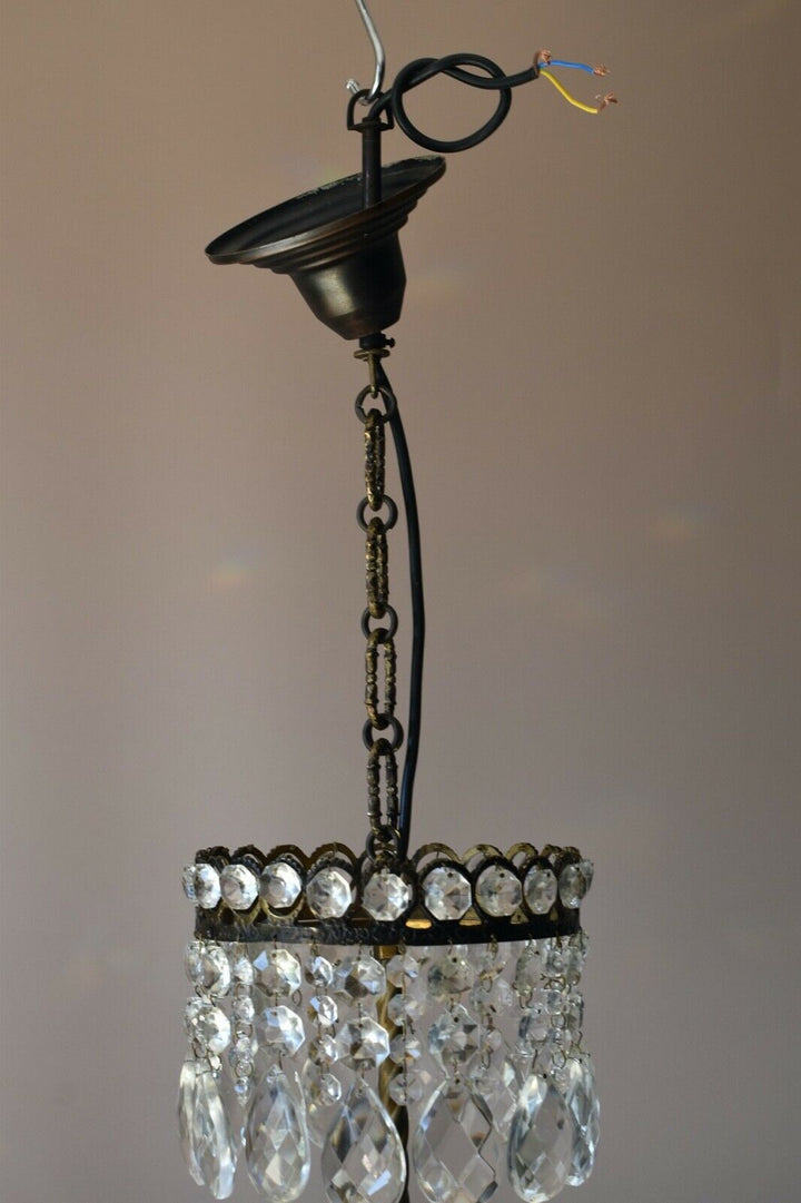 Empire Vintage Crystal Chandelier, Antique Style Lighting, French Lighting lamp