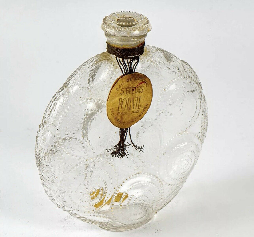 ルネ・ラリック　ガラス香水瓶　フォービルレリーフ