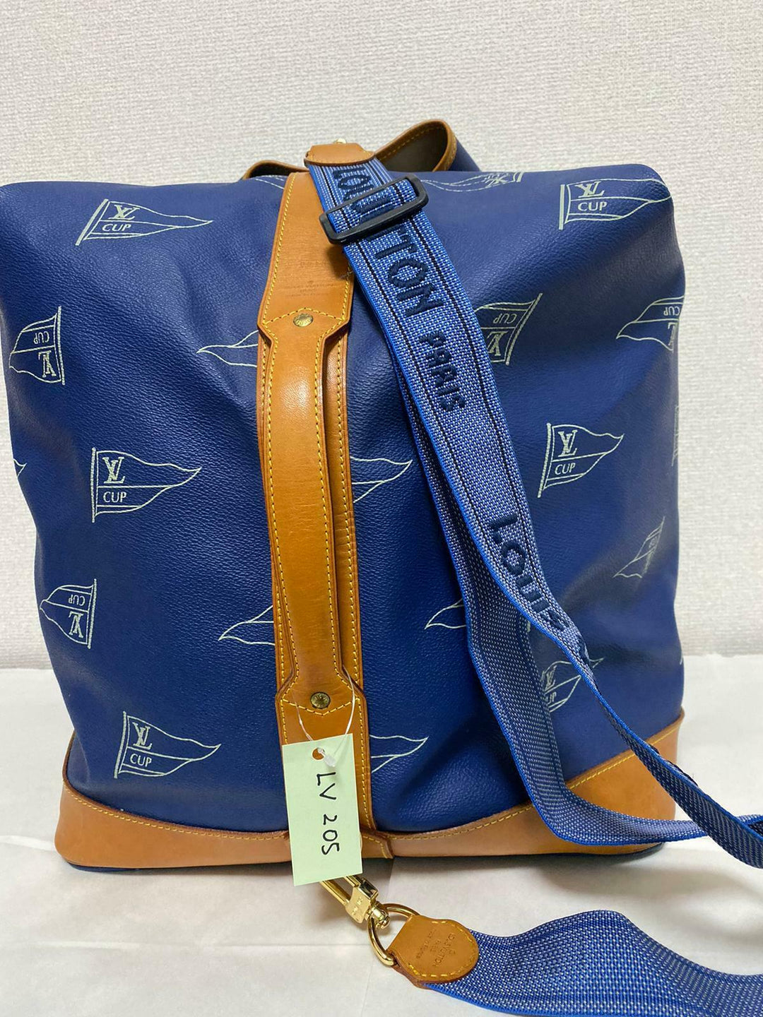 AUTH LOUIS VUITTON CUP 1992 BOSTON BLUE SAC MARIN LUGGAGE TRAVEL BAG LV205