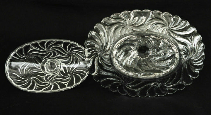 Baccarat Crystal Confiturier Drageoir Signed