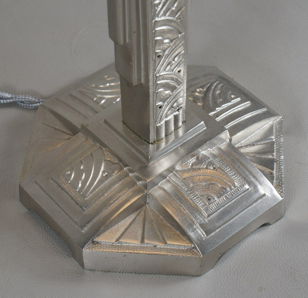 MAYNADIER & SCHNEIDER : FRENCH 1930 ART DECO LAMP .... lampe bronze muller era