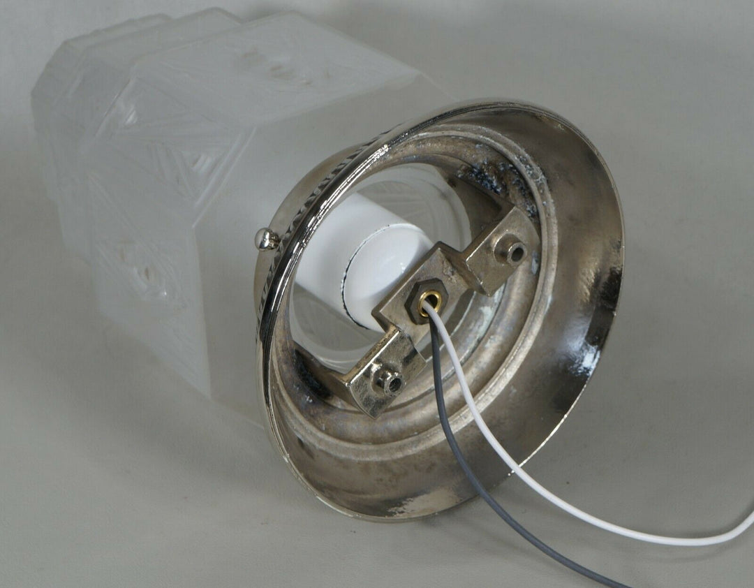 GEORGES LELEU : FRENCH 1930 ART DECO FLUSH MOUNT ...... chandelier lamp pendant