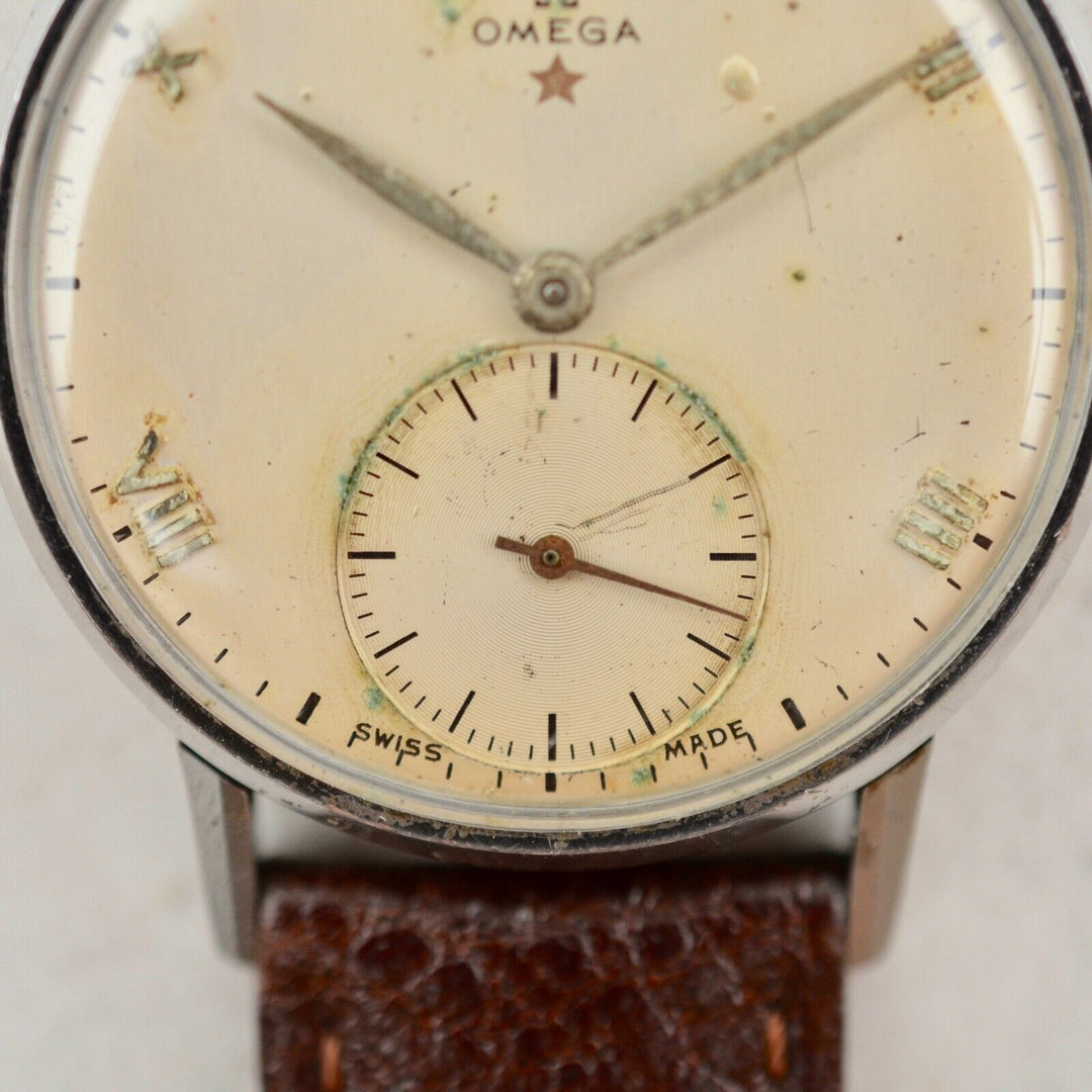 c1944　ヴィンテージオメガ　機械式（手巻き）　カラトラバ　腕時計　CAL.Ω30T2　型番CK2271-3　スチール製