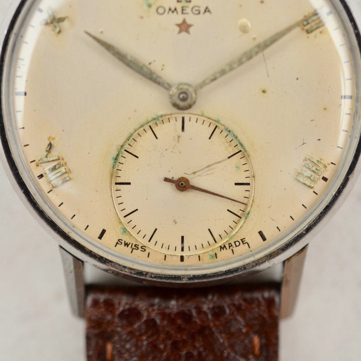 c1944　ヴィンテージオメガ　機械式（手巻き）　カラトラバ　腕時計　CAL.Ω30T2　型番CK2271-3　スチール製