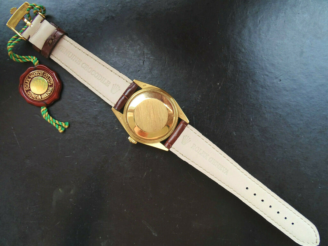 Rolex Watch ♛ Oyster Date 1500 Yellow Gold 18K 750 Automatic Luxury Chronometer Service