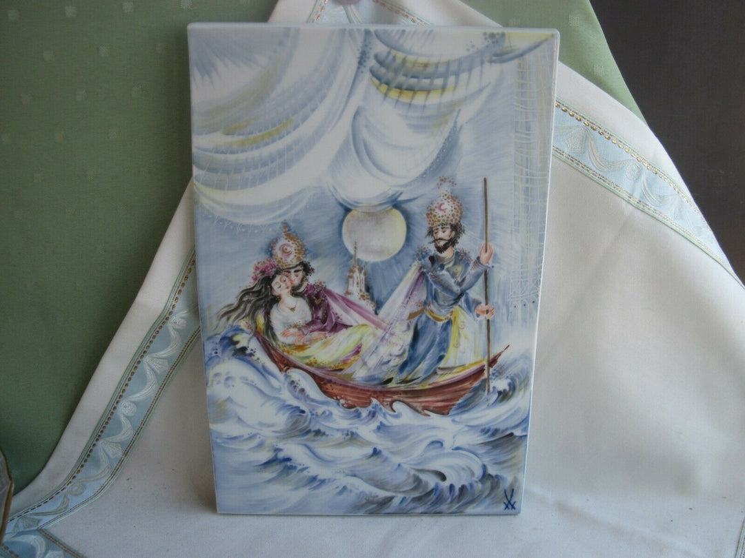 Schöne Meissen Bildplatte in Dekor Sommernachtstraum / Blütenreigen