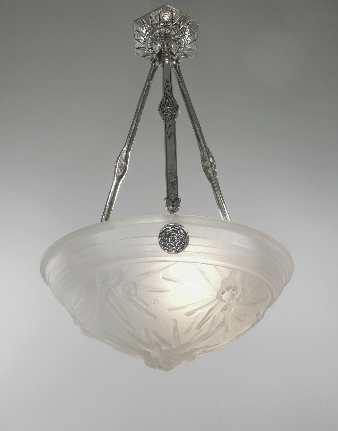 ミューラー兄弟　作：1930フランスアールデコ調シャンデリアランプ