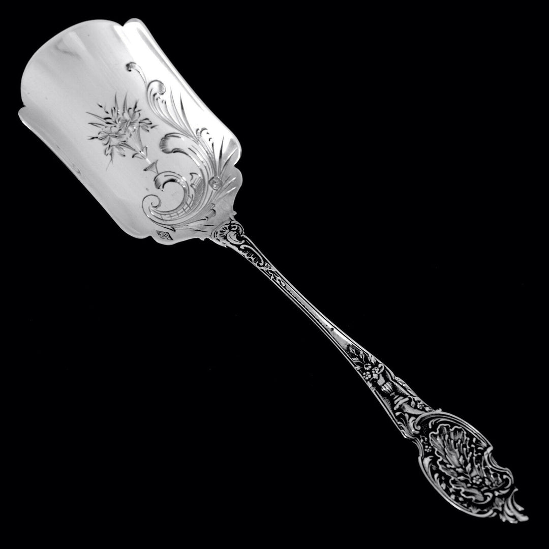 Boivin French sterling silver Dessert Hors d'Oeuvre set 4 pc w/box Rococo