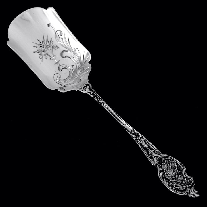 Boivin French sterling silver Dessert Hors d'Oeuvre set 4 pc w/box Rococo