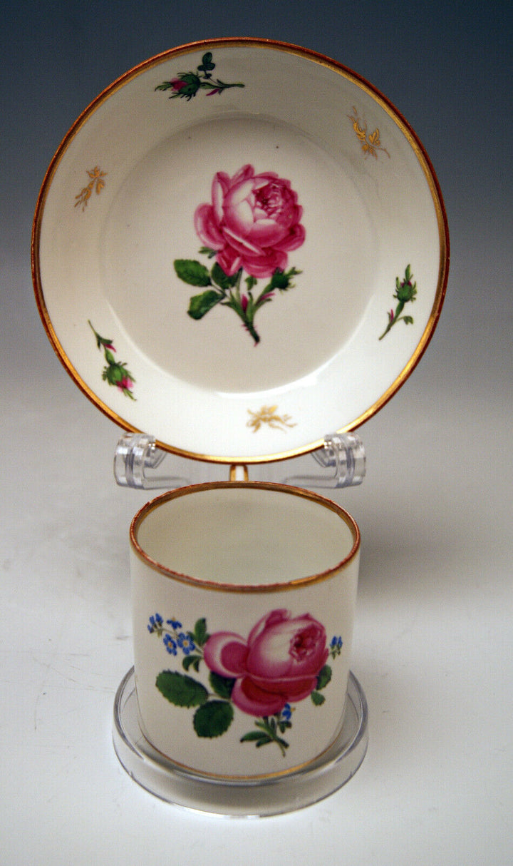 アンティーク マイセン Meissen、1780年代マルコリーニ期、ローズと 