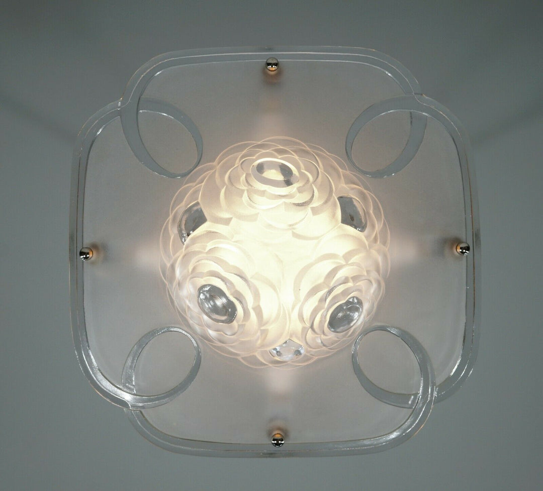 DEGUE : FRENCH 1930 ART DECO PENDANT ......... chandelier lamp muller era France