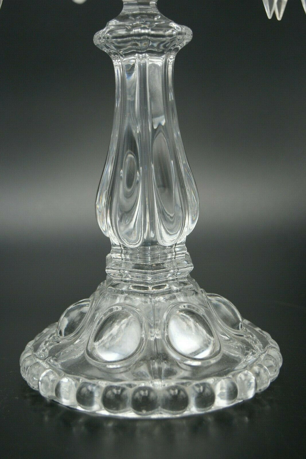 BACCARAT MEDALLION 4 LIGHTS CANDELABRA 3 ARMS BOBECHES PRISMS CRYSTAL FRANCE 682