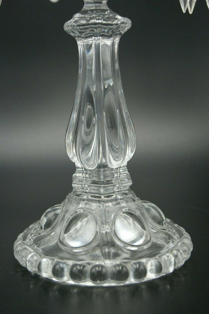 BACCARAT MEDALLION 4 LIGHTS CANDELABRA 3 ARMS BOBECHES PRISMS CRYSTAL FRANCE 682