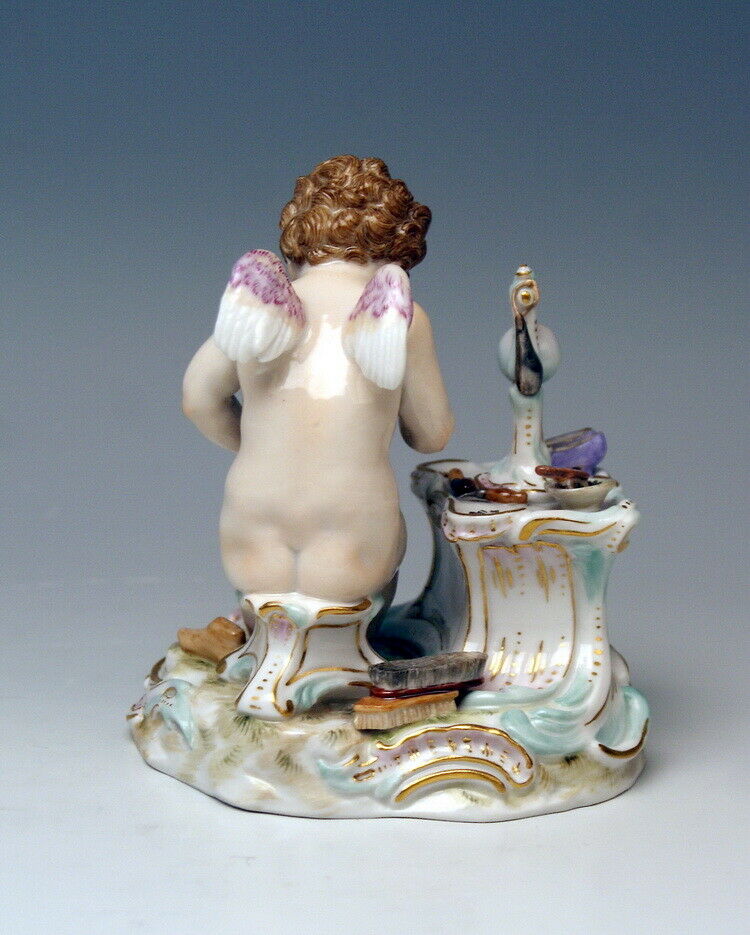 邁森 MEISSEN マイセン FIGUR AMOR SCHUSTER CHERUB SHOEMAKER A. RINGLER MNR:0166 UM 1900