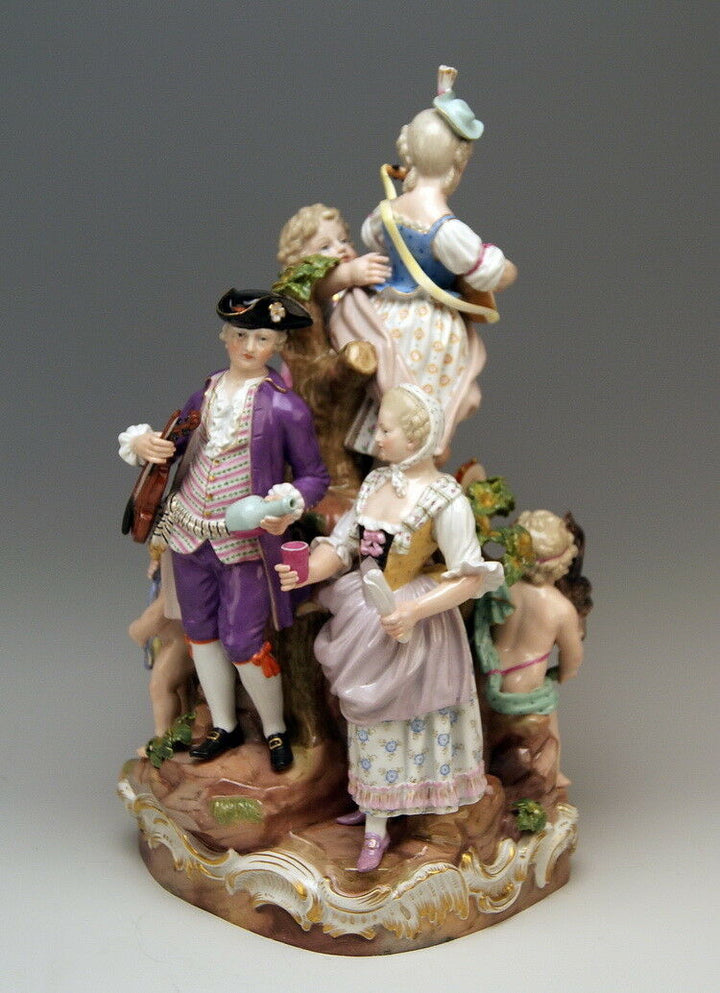 MEISSEN マイセン FIGUR GRUPPE LÄNDLICHES FEST BUCOLIC FESTIVAL ACIER NR:C59 UM 1870