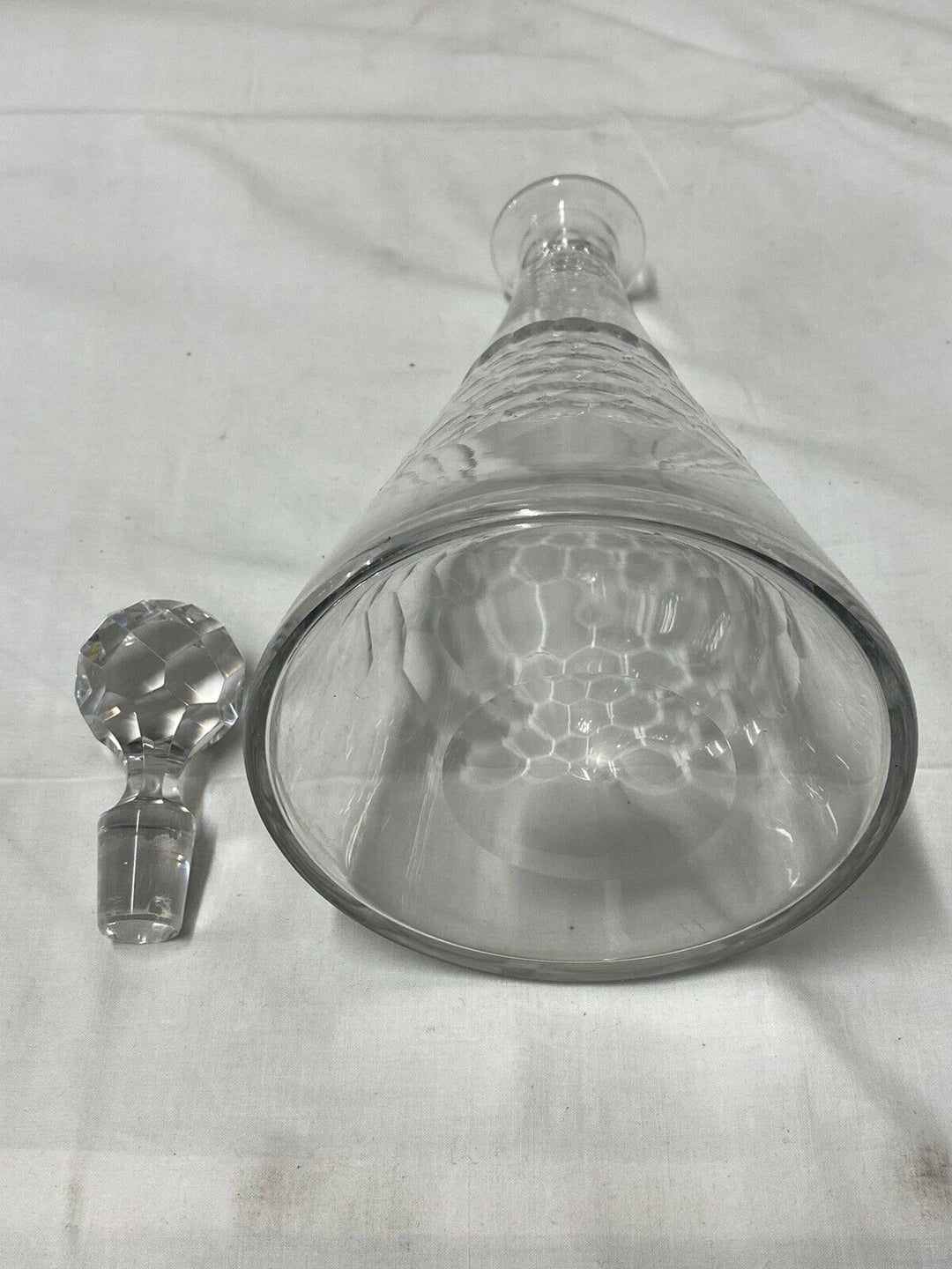 BACCARAT ANCIENNE CARAFE À VIN DÉCOR ÉCAILLÉ MODÈLE CHAUNY ART DÉCO ANNÉE 1930