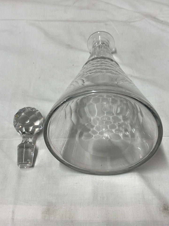 BACCARAT ANCIENNE CARAFE À VIN DÉCOR ÉCAILLÉ MODÈLE CHAUNY ART DÉCO ANNÉE 1930