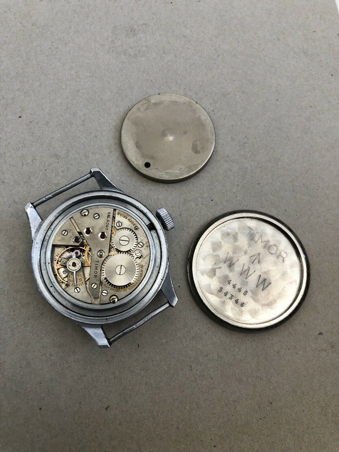 Vintage Timor British Military Watch WWW Dirty Dozen - UNRESTORED condition