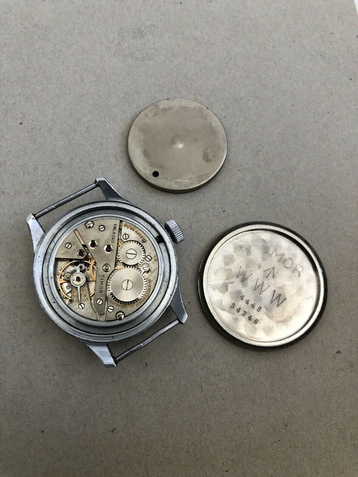 Vintage Timor British Military Watch WWW Dirty Dozen - UNRESTORED condition