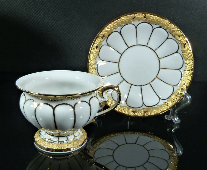 Meissen X Form 2 tlg. Mokkagedeck Tasse und Untere - Nr.2