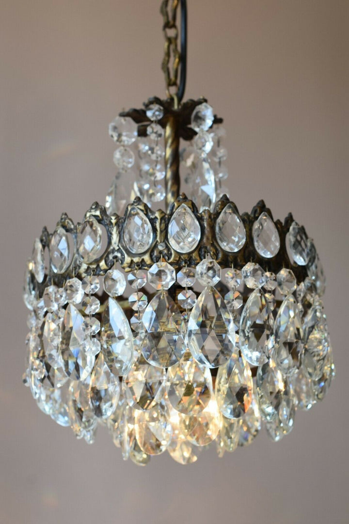 Shabby Chic Antique / Vintage Lighting Ceiling French Empire Crystal Chandelier