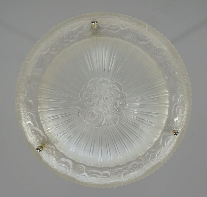 LELEU : FRENCH 1925 ART DECO CHANDELIER ......... 1930 pendant lamp lampe JEHEL
