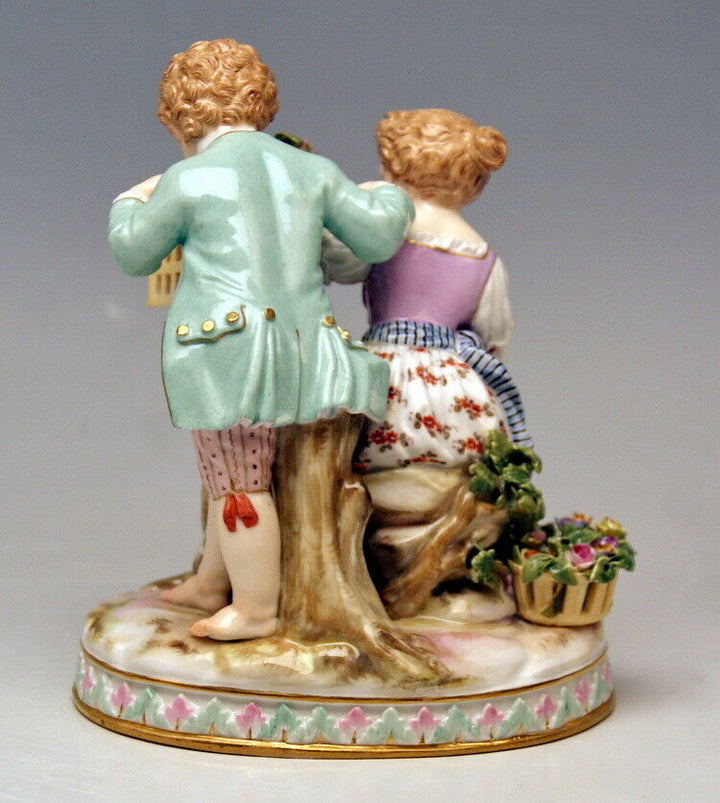 NP 9490.- 邁森 MEISSEN KINDER GÄRTNER FIGUR EN CHILDREN GARDENERS MNR:G 91 UM 1860