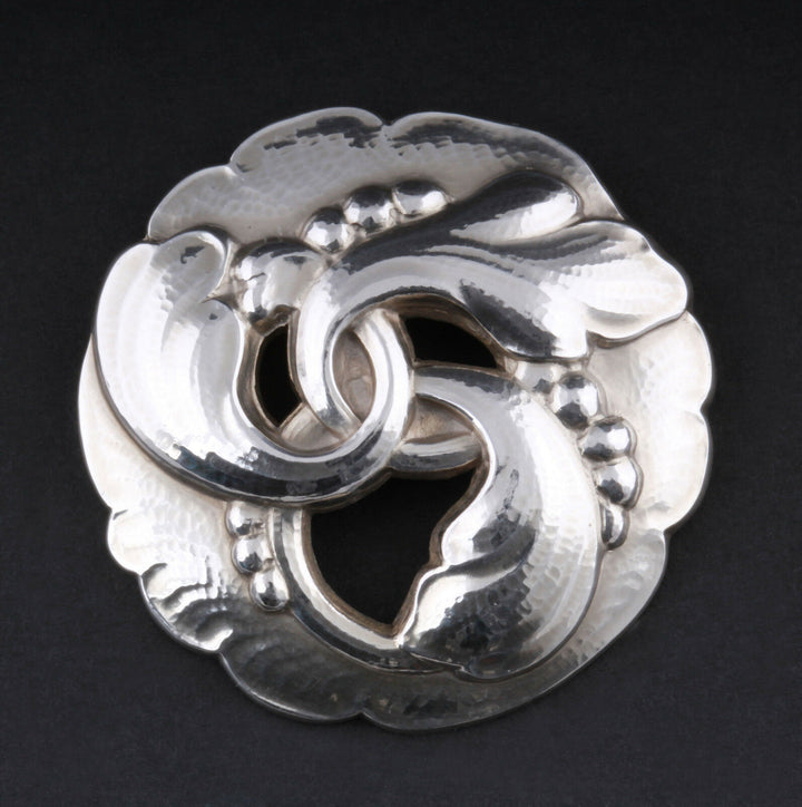 Georg Jensen Sterling Brooch # 20. Silver. GJ Himself. MADE IN DENMARK. RARE
