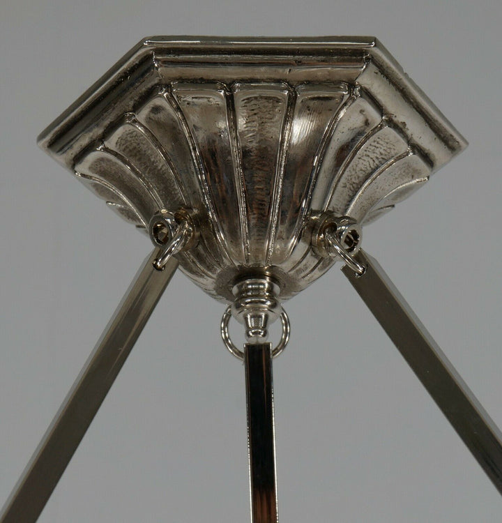 HETTIER VINCENT & HANOTS : FRENCH ART DECO PENDANT #1 . chandelier lamp muller