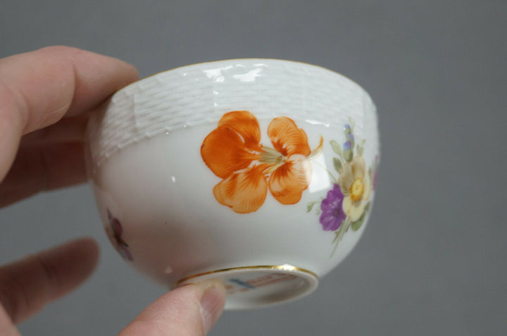 KPM Berlin Hand Painted Dresden Floral Butterfly & Gold Tea Cup & Saucer F