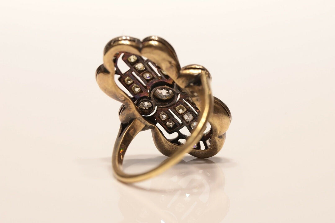 アンティーク アールデコ 14K ナチュラルダイヤモンドのリング