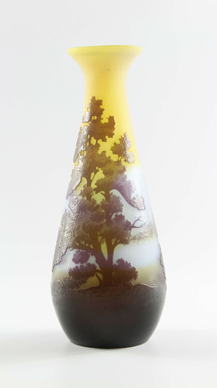エミールガレ　風景が描かれた幻想的な花瓶