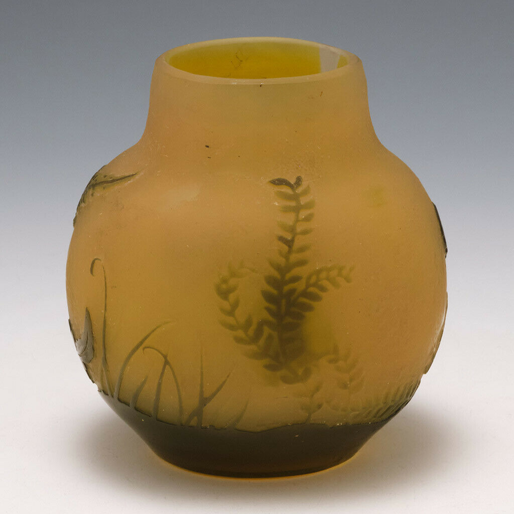 A Small Galle Cameo Glass Vase c1910