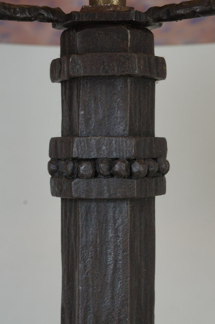 MULLER FRERES : FRENCH 1920 1930 ART DECO LAMP ......... wrought iron .. lampe