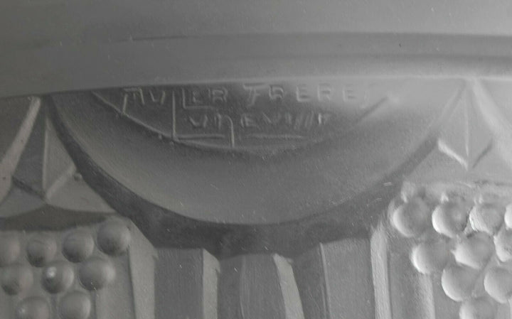 ミューラー兄弟：フランス　アールデコ調　マッシュルーム型ランプ　1930年