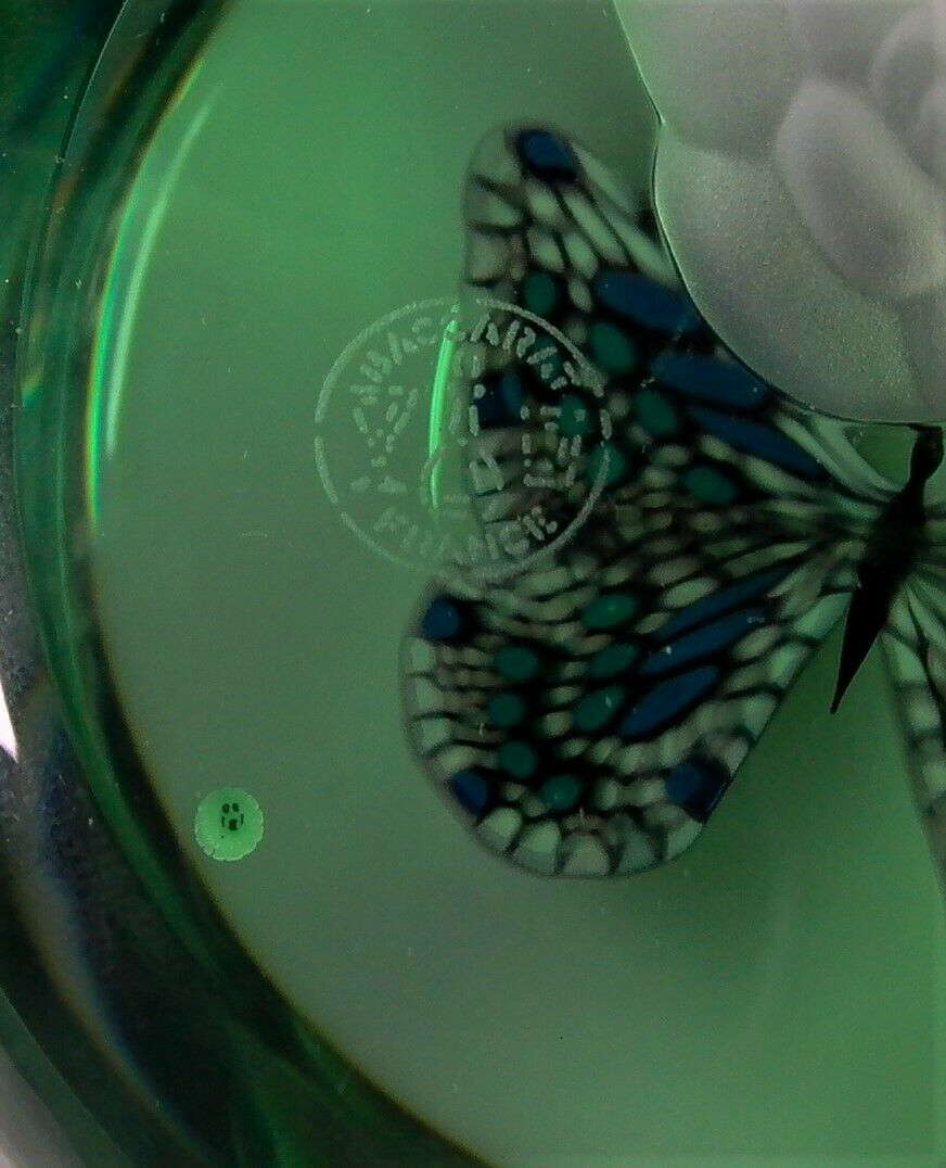 orig. BACCARAT Paperweight presse-papiers BUTTERFLY - limit. 99/200 - Zertifikat
