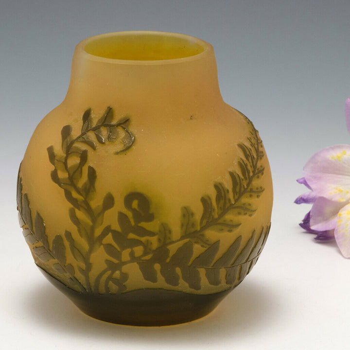 A Small Galle Cameo Glass Vase c1910