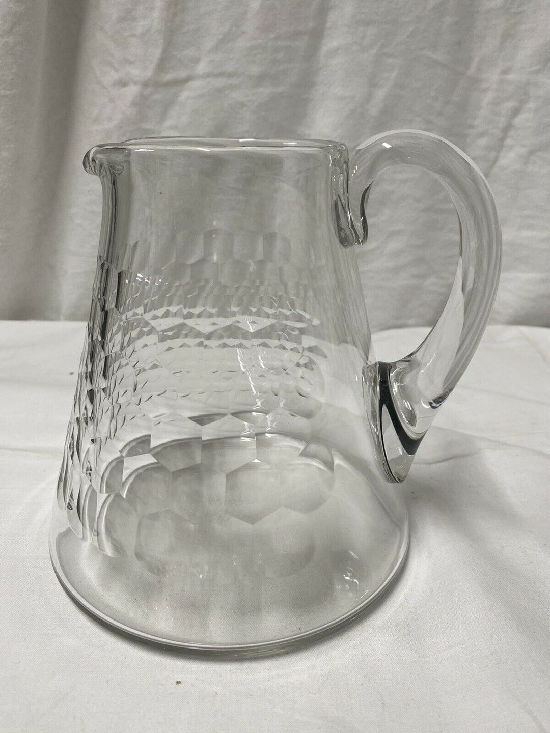 BACCARAT BROC OU CARAFE À EAU CRISTAL TAILLE DÉCOR ÉCAILLE MODÈLE CHAUNY