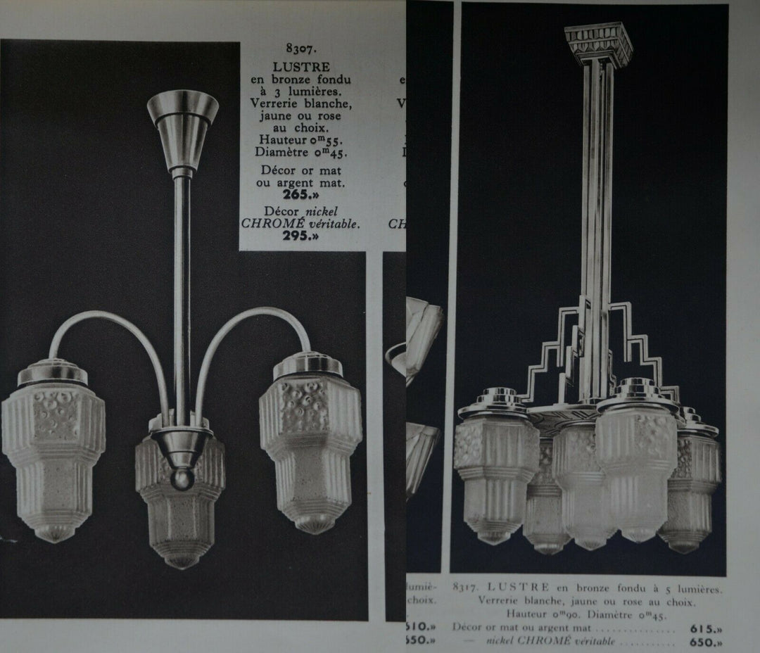HUBENS & MULLER : FRENCH 1930 ART DECO FLUSH MOUNT .... chandelier lamp pendant