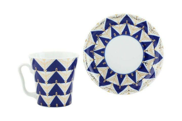 KALEVALA Mug and Saucer Set by Imperial Porcelain, LFZ Made in Russia