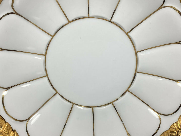 MEISSEN PRUNK KAFFEE GEDECK 3-TLG TASSE UT TELLER X-FORM VIEL GOLD GOLDBRONZE