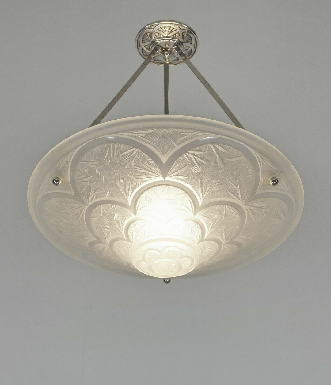 HANOTS / VERLYS : FRENCH 1930 ART DECO CHANDELIER . pair available .. muller era