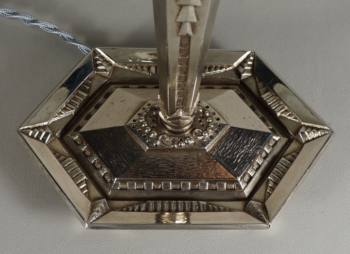 メネディー&ミューラー兄弟：フランス　1930年代アールデコ調テーブルランプ