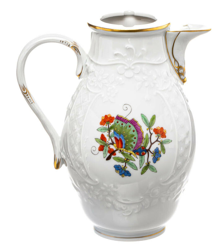 マイセン　シノワズリ　モカポット　中国の蝶